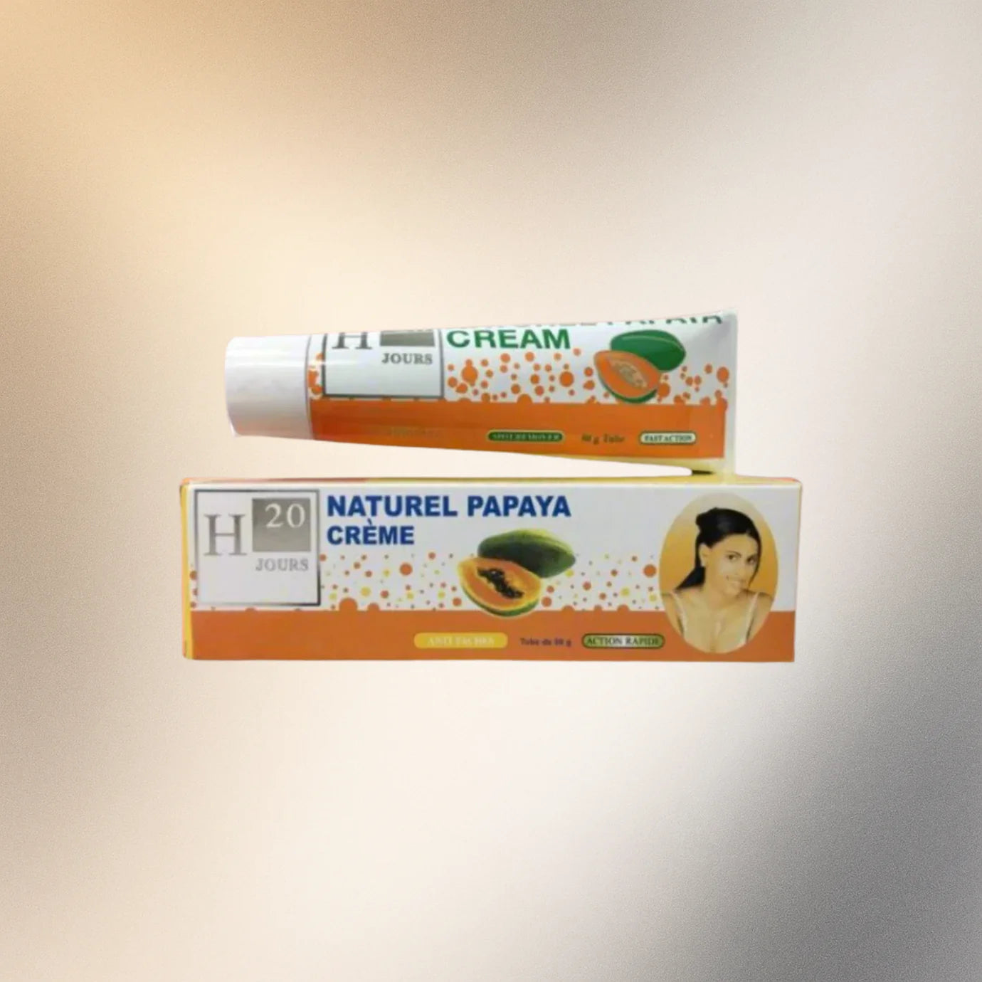 Pack of 10 H20 Jours Natural Papaya Cream 50 g Each