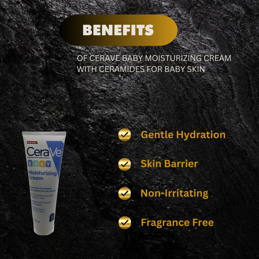 CeraVe Baby Moisturizing Cream with Ceramides & Hyaluronic Acid for Sensitive Baby Skin – 5 oz