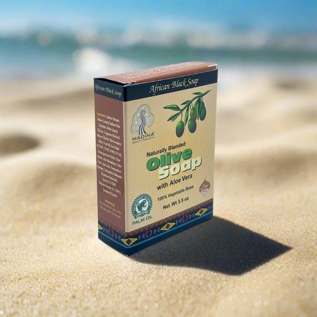 African Black Soap Naturally Blended Olive Soap with Aloe Vera 3.5oz African Black