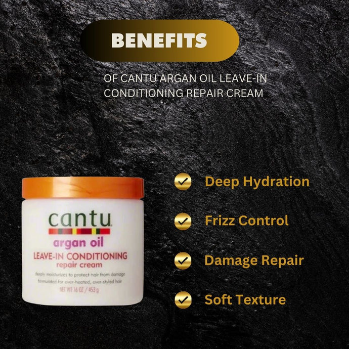Cantu Argan Leave-In Conditioning Cream 16oz | 453g Cantu
