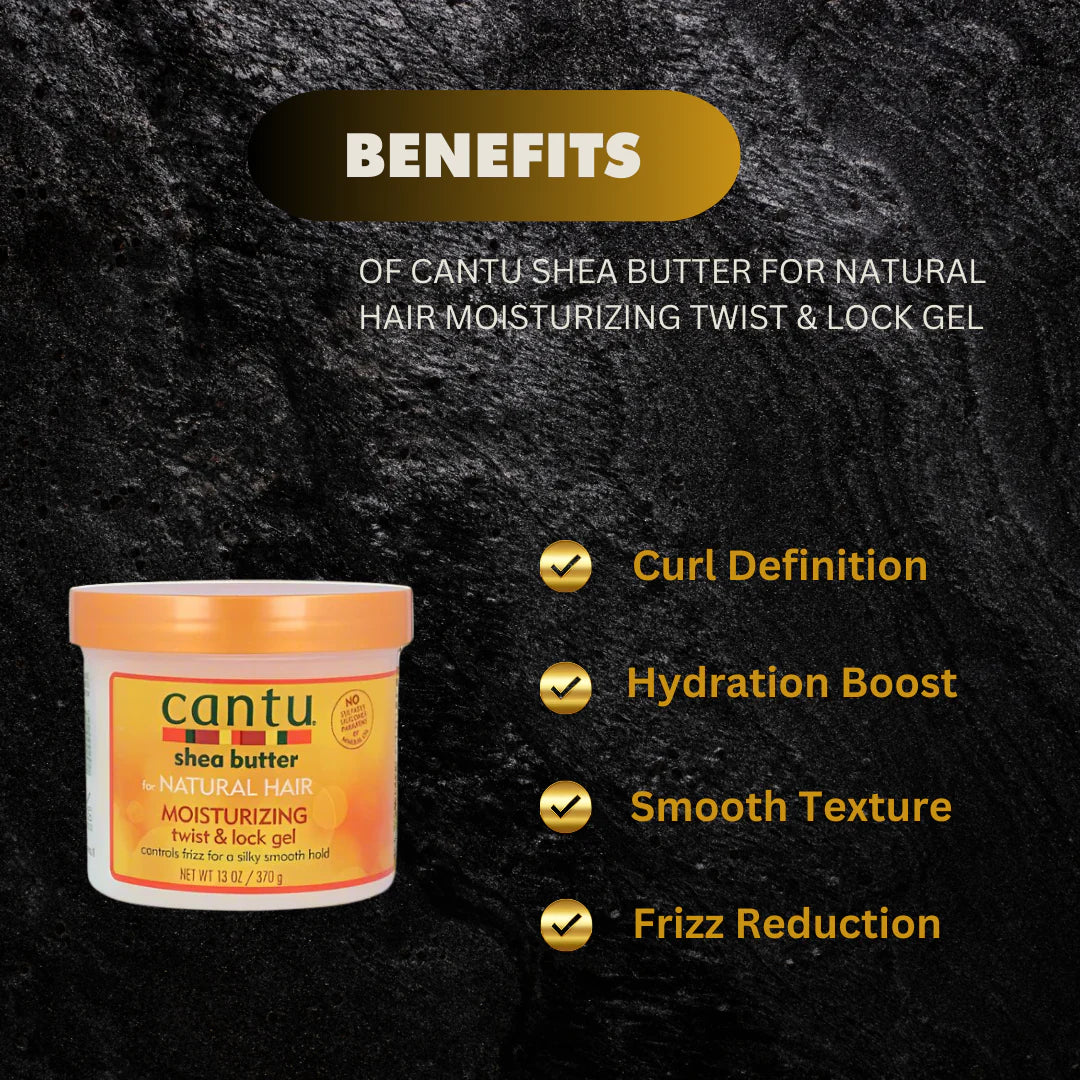 Cantu Shea Butter Moisturizing Twist & Lock Gel 13 oz Cantu