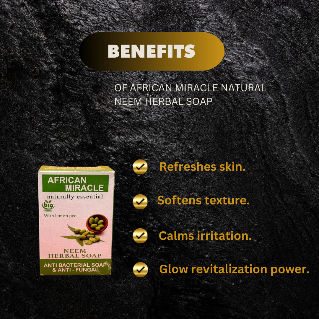 African Miracle Natural Neem Herbal Soap 200g African Miracle