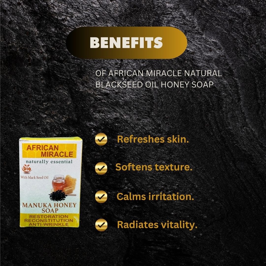 African Miracle Natural Blackseed Honey Soap 200g African Miracle