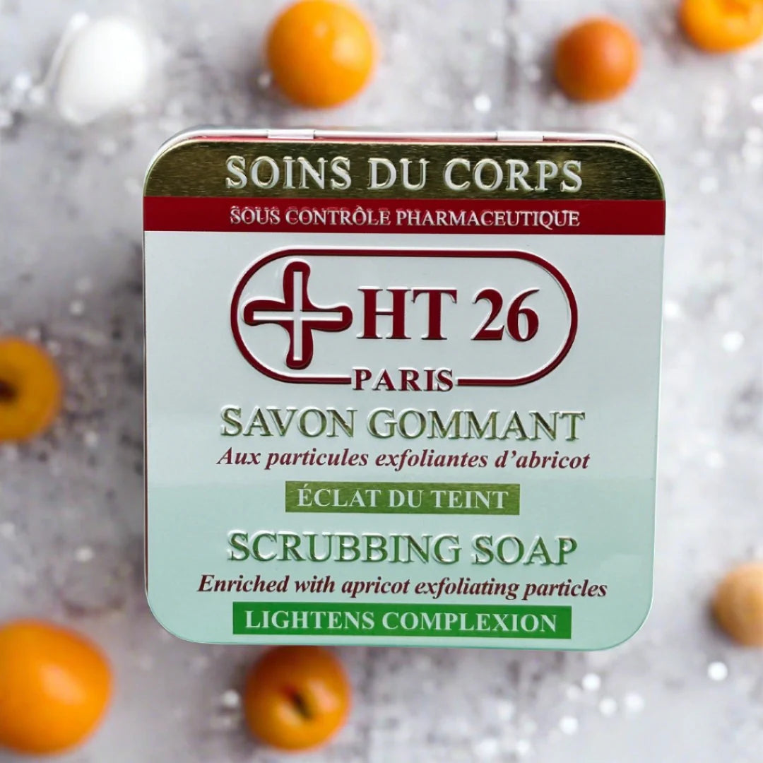 HT26 Apricot Exfoliating Scrub Soap 200g – Gentle Smoothing Cleanser HT26