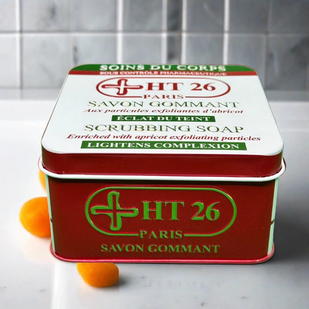 HT26 Apricot Exfoliating Scrub Soap 200g – Gentle Smoothing Cleanser HT26