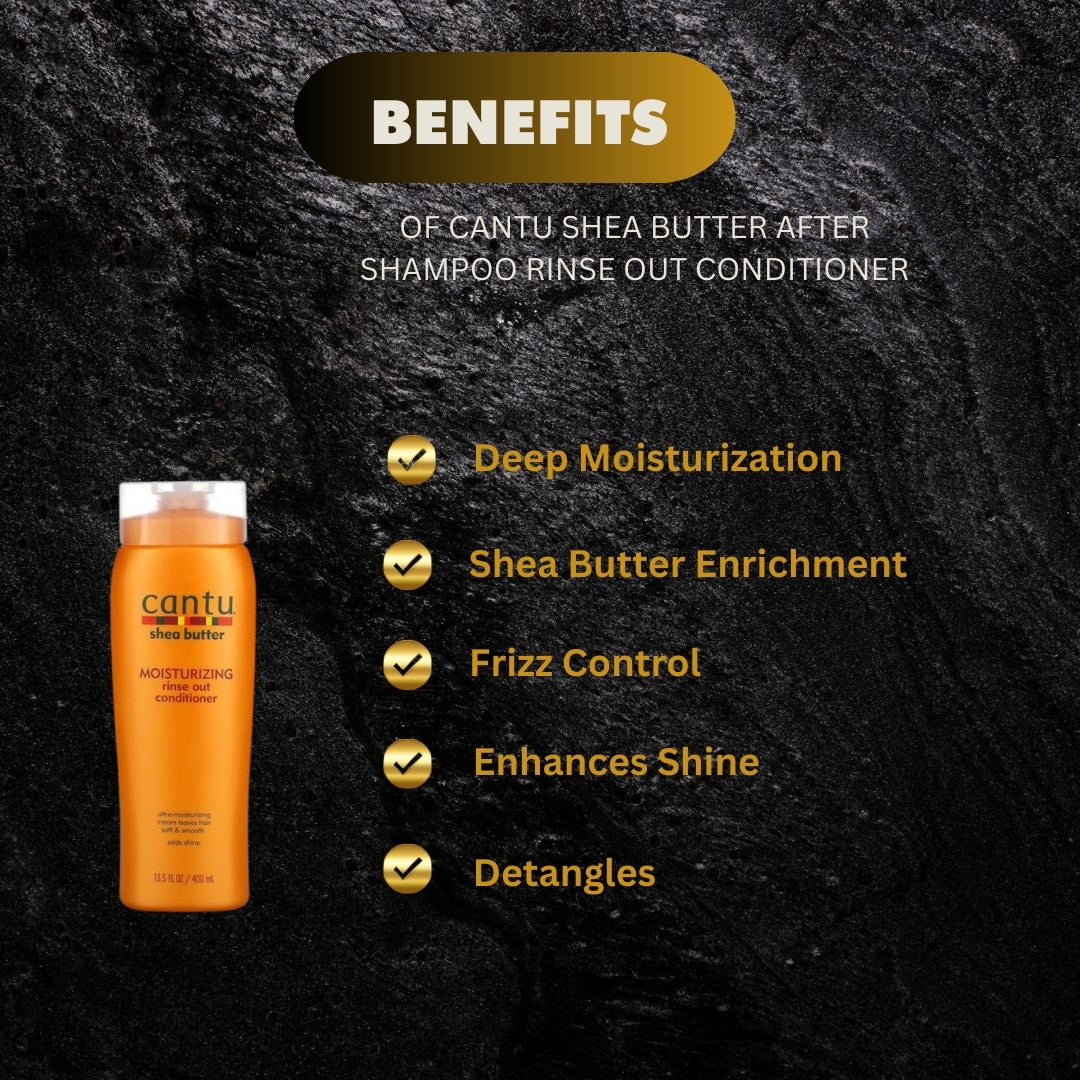 Cantu Shea Butter After Shampoo Rinse Out Conditioner 13.5 oz Cantu