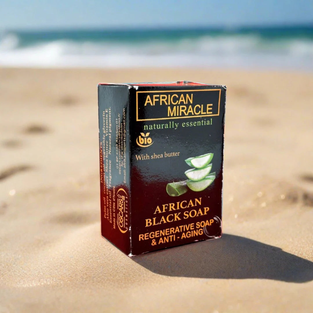 African Miracle Natural Shea Butter Black Soap 200g African Miracle