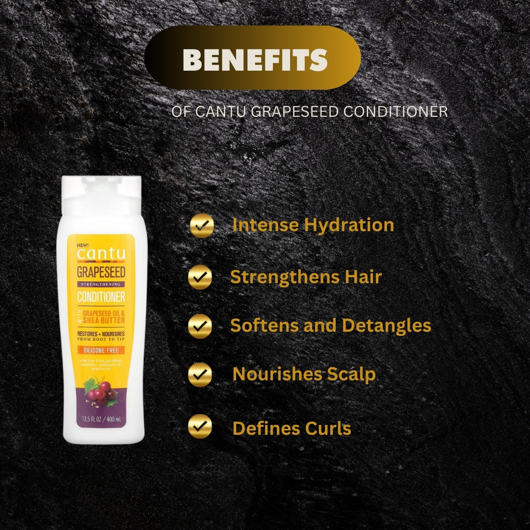 Cantu Grapeseed Strengthening Conditioner 13.5 oz Cantu