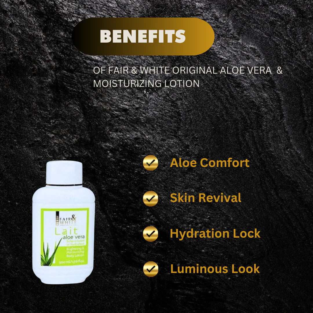 Fair & White Original Aloe Vera Moisturizing Lotion 17.6 oz (Clearance)