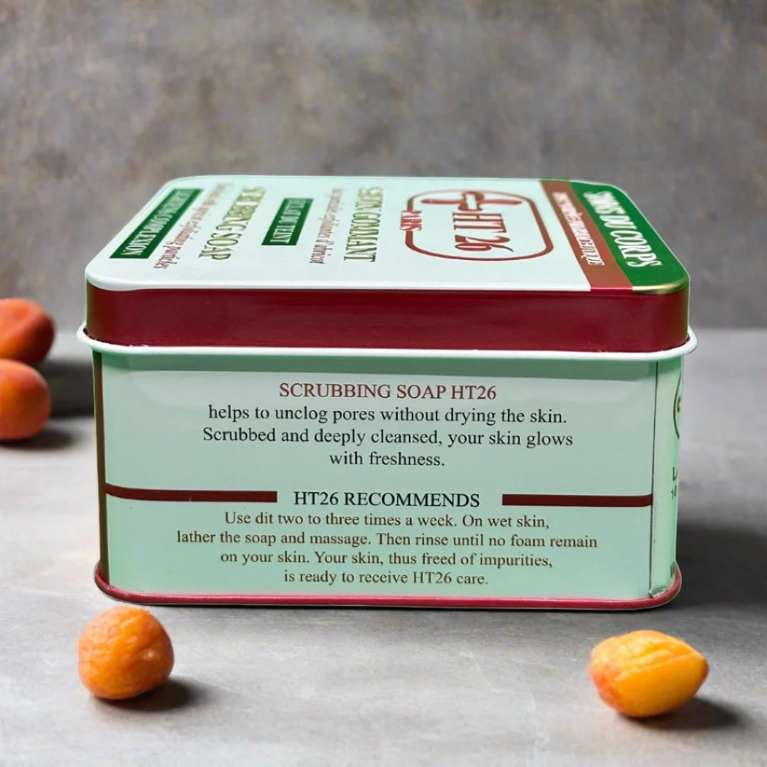 HT26 Apricot Exfoliating Scrub Soap 200g – Gentle Smoothing Cleanser HT26