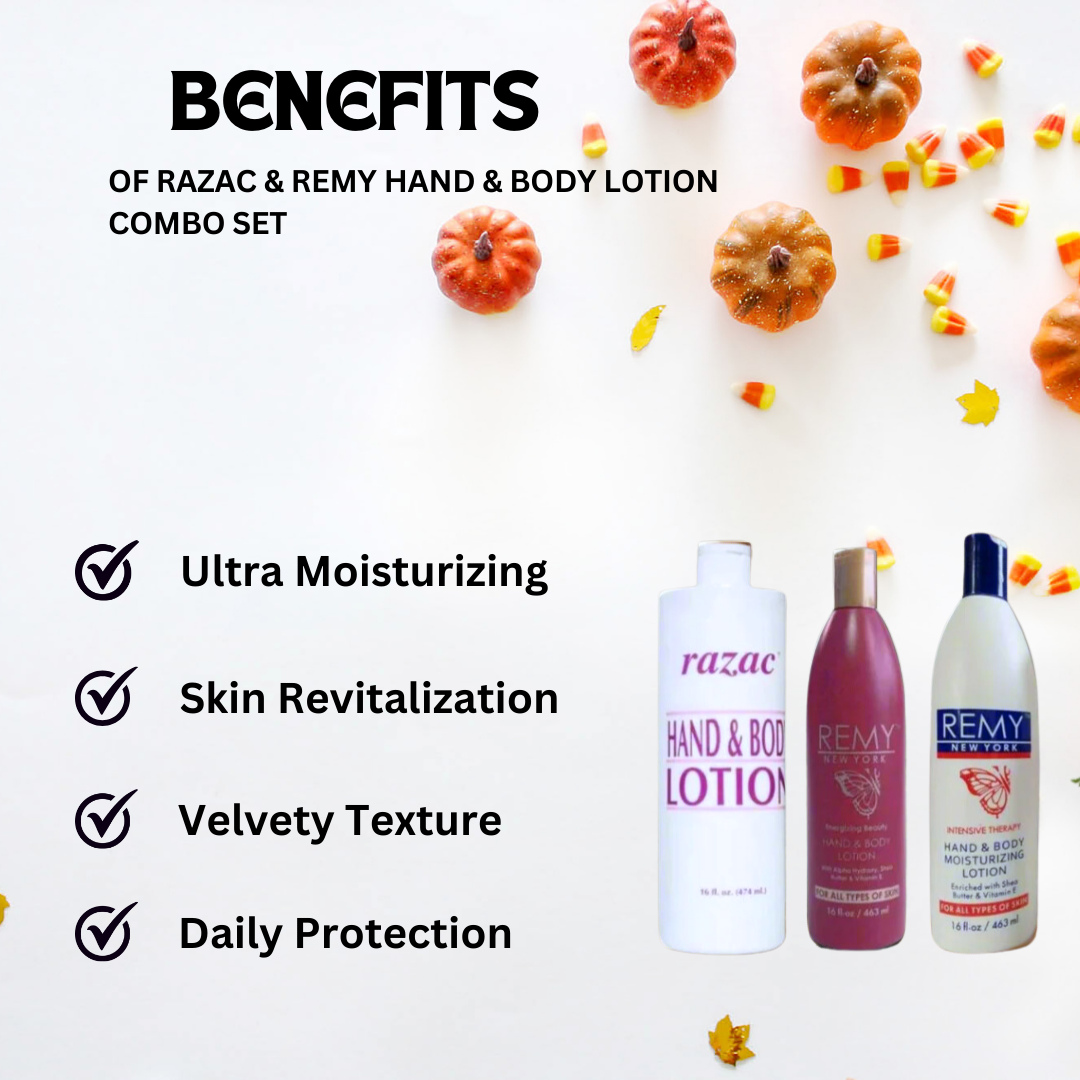 Razac & Remy Hand & Body Lotion Combo Set 48 oz