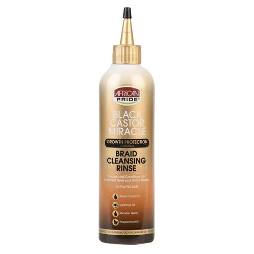 African Pride Black Castor Miracle Braid & Scalp Cleansing Rinse 12 oz African Pride