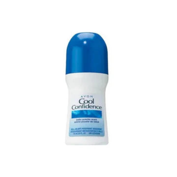 Avon Cool Confidence Baby Powder Roll-On Deodorant 2.6 oz Avon
