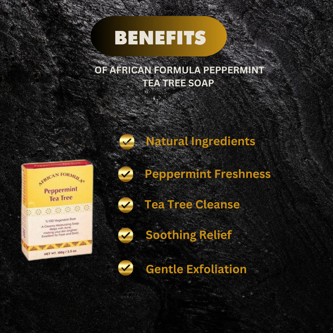 African Formula Peppermint Tea Tree Soap 3.5 oz African Formula
