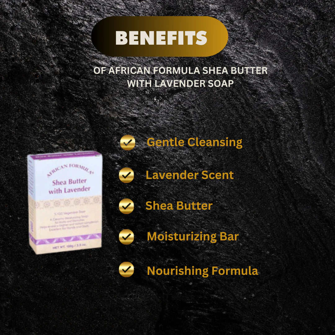African Formula Shea Butter with Lavender Soap 3.5 oz African Formula