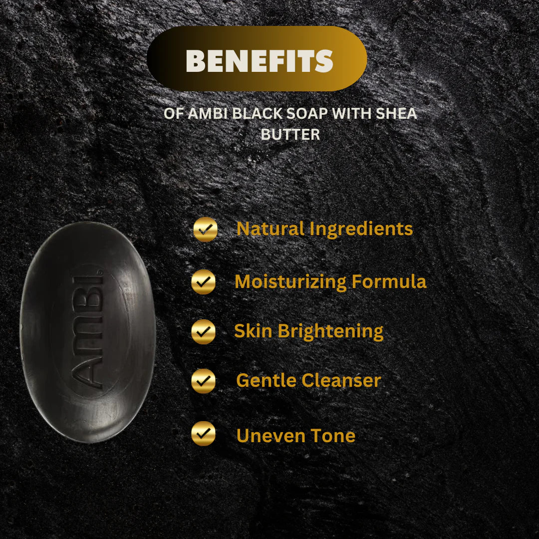 Ambi Black Soap with Shea Butter 3.5 oz Ambi
