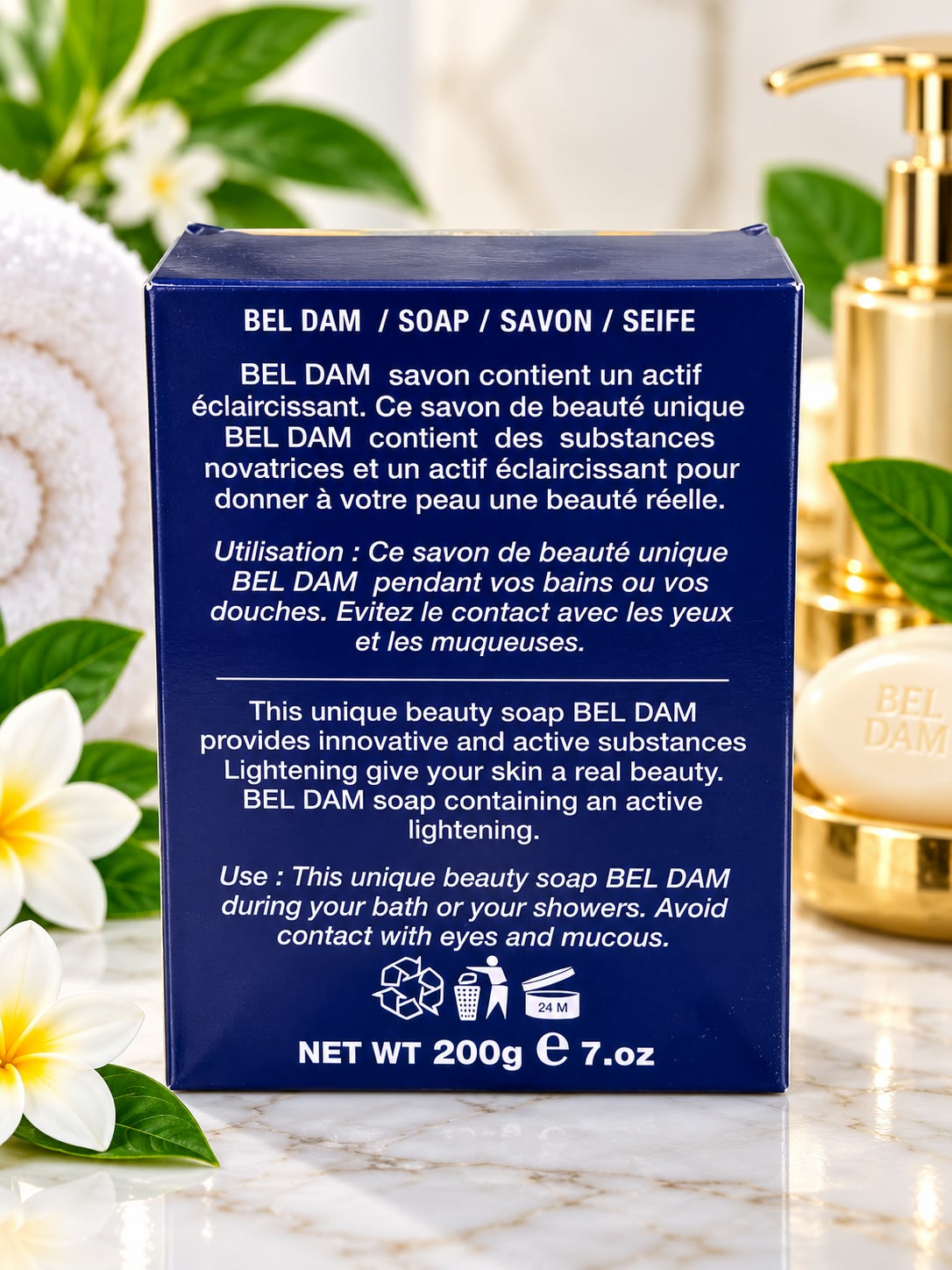 BEL DAM Almond Scented Cleansing Soap 200g