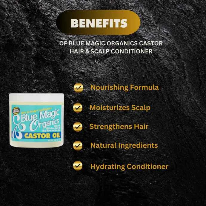 Blue Magic Organics Castor Hair & Scalp Conditioner 12oz