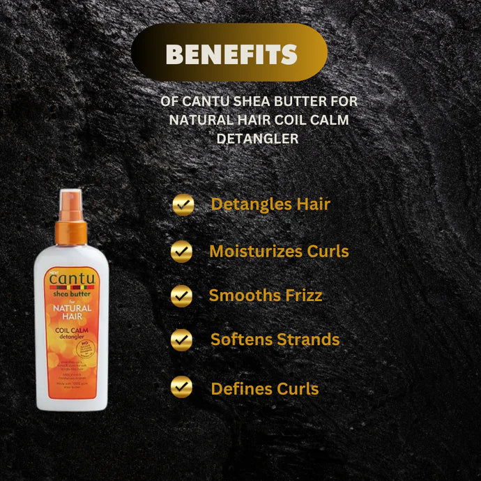 Cantu Shea Butter Coil Calm Detangler 8oz Cantu