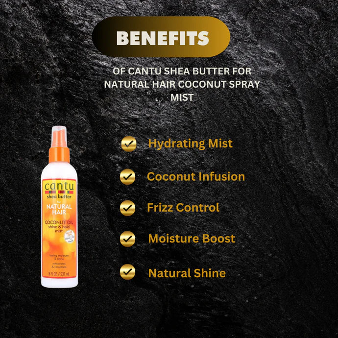 Cantu Shea Butter Coconut Spray Mist 8oz Cantu