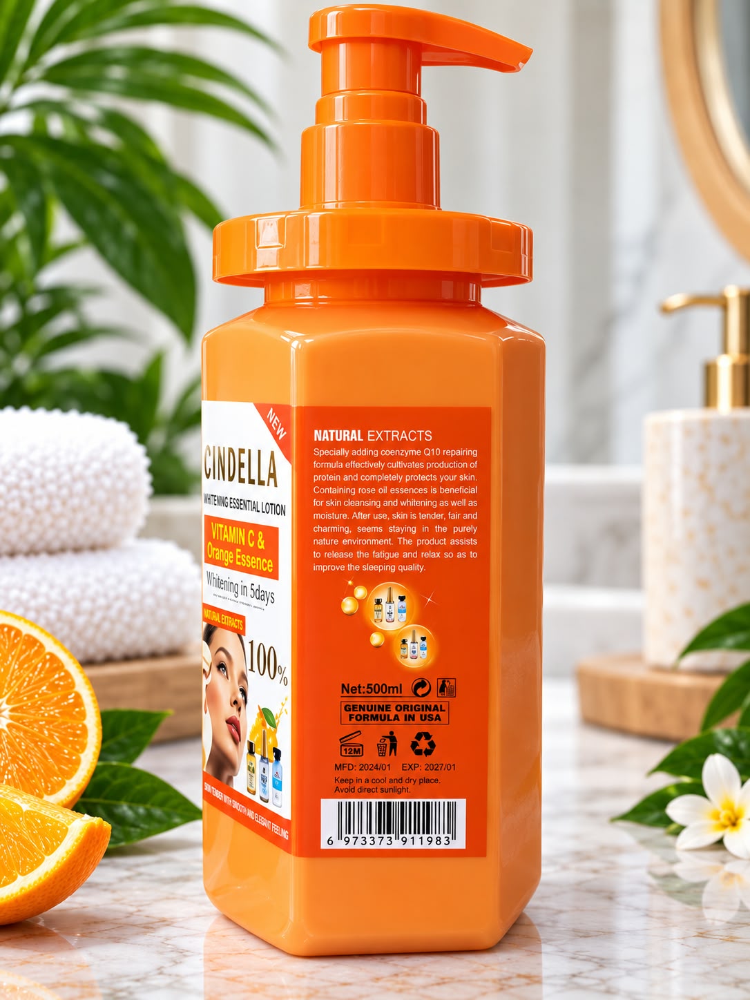 Cindella Vitamin C & Orange Essence Body Lotion 500ml