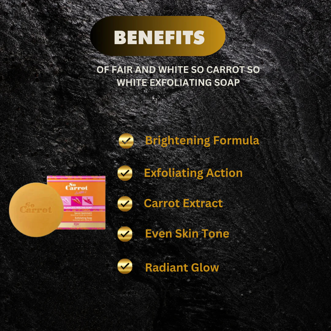 Fair & White So Carrot Exfoliating Soap with Carrot Oil 7 oz