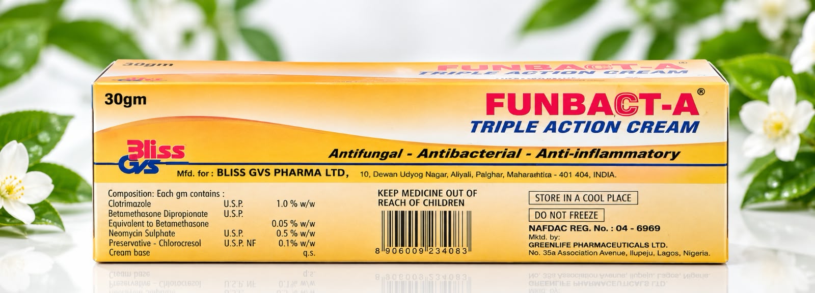 Funbact-A Triple Action Cream 30g