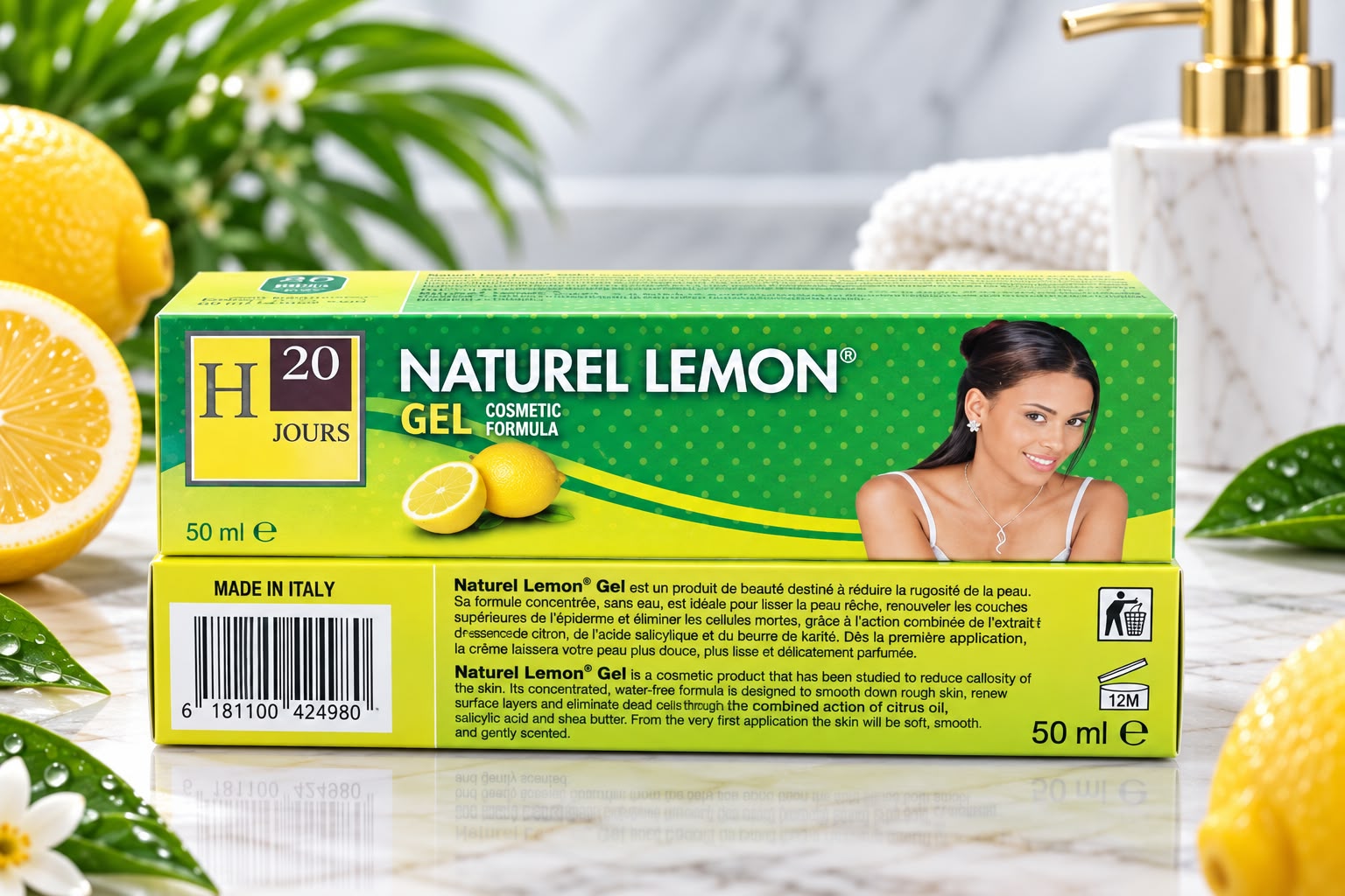 H20 JOURS Naturel Lemon Cosmetic Gel 50ml