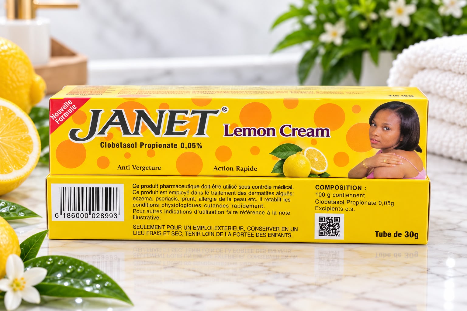 Janet Lemon Tube Cream 30g – Moisturizing Daily Skin Care