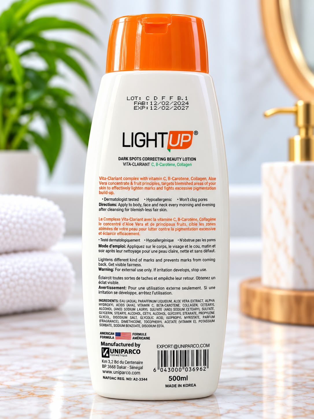 Light Up Body Lotion with Natural Fruit Extracts 400ml