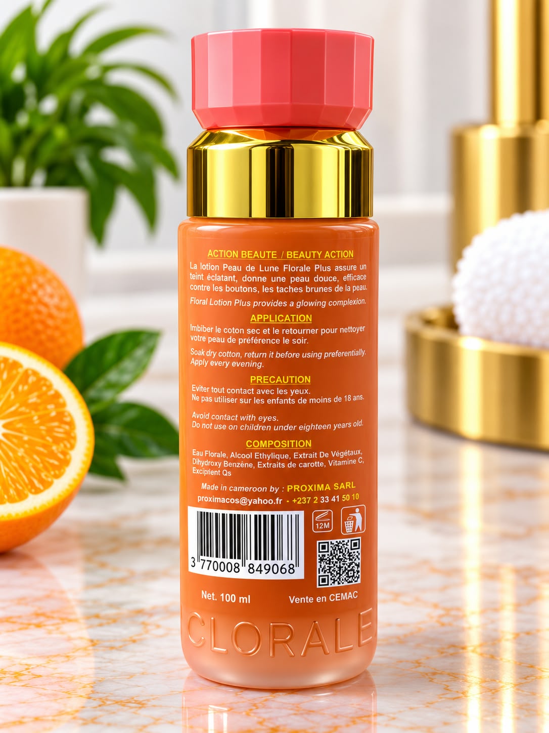 Lotion Peau De Lune Florale Plus Beauty Action Face Toner Cleanser – 100ml