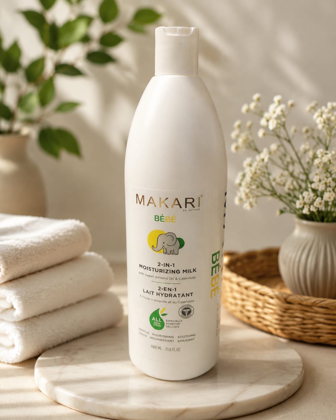 Makari Bebe Moisturizing Milk with Sweet Almond Oil & Calendula 1000ml