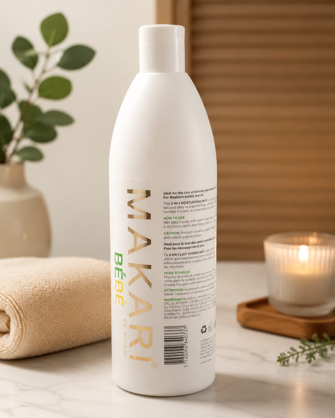 Makari Bebe Moisturizing Milk with Sweet Almond Oil & Calendula 1000ml