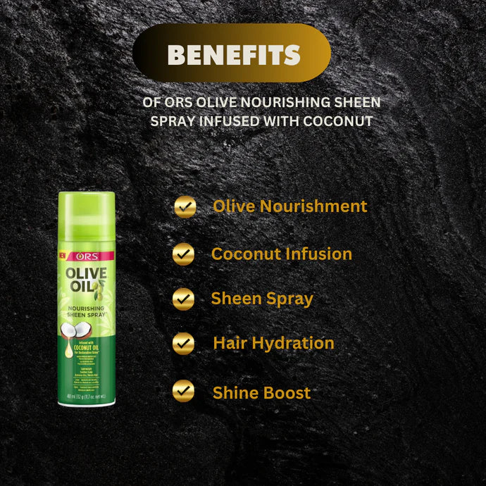 ORS Olive Nourishing Sheen Spray Infused with Coconut 11.7oz ORS