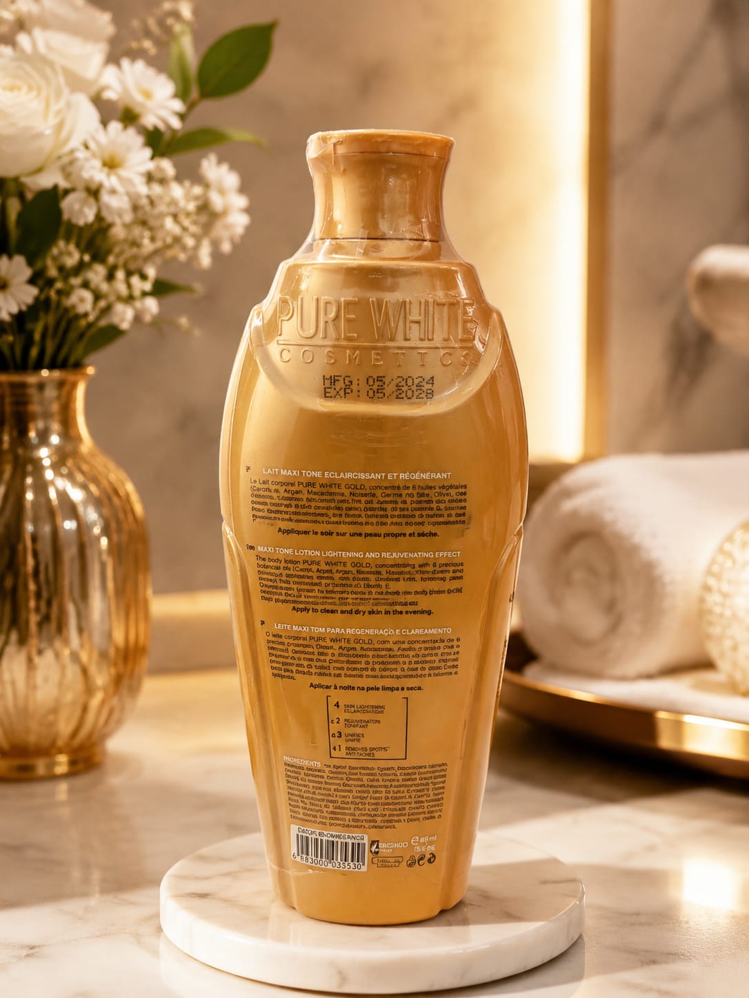 Pure White Cosmetics Gold Glowing Serum 100ml