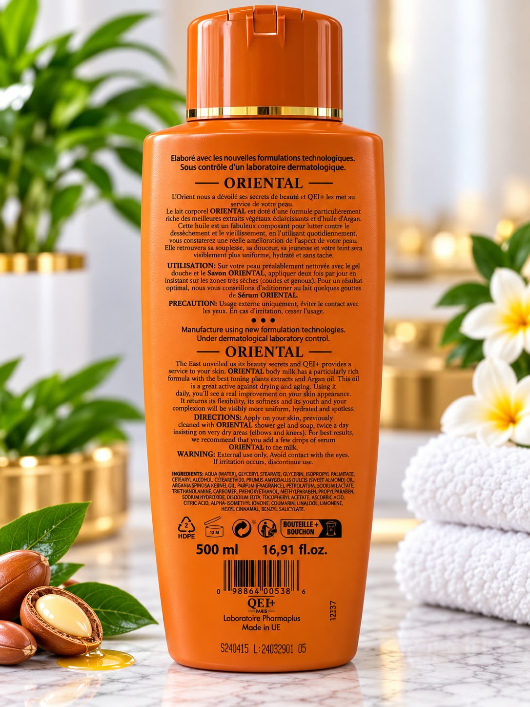 QEI+ Oriental Body Lotion with Argan Oil 500ML – Daily Moisturizer