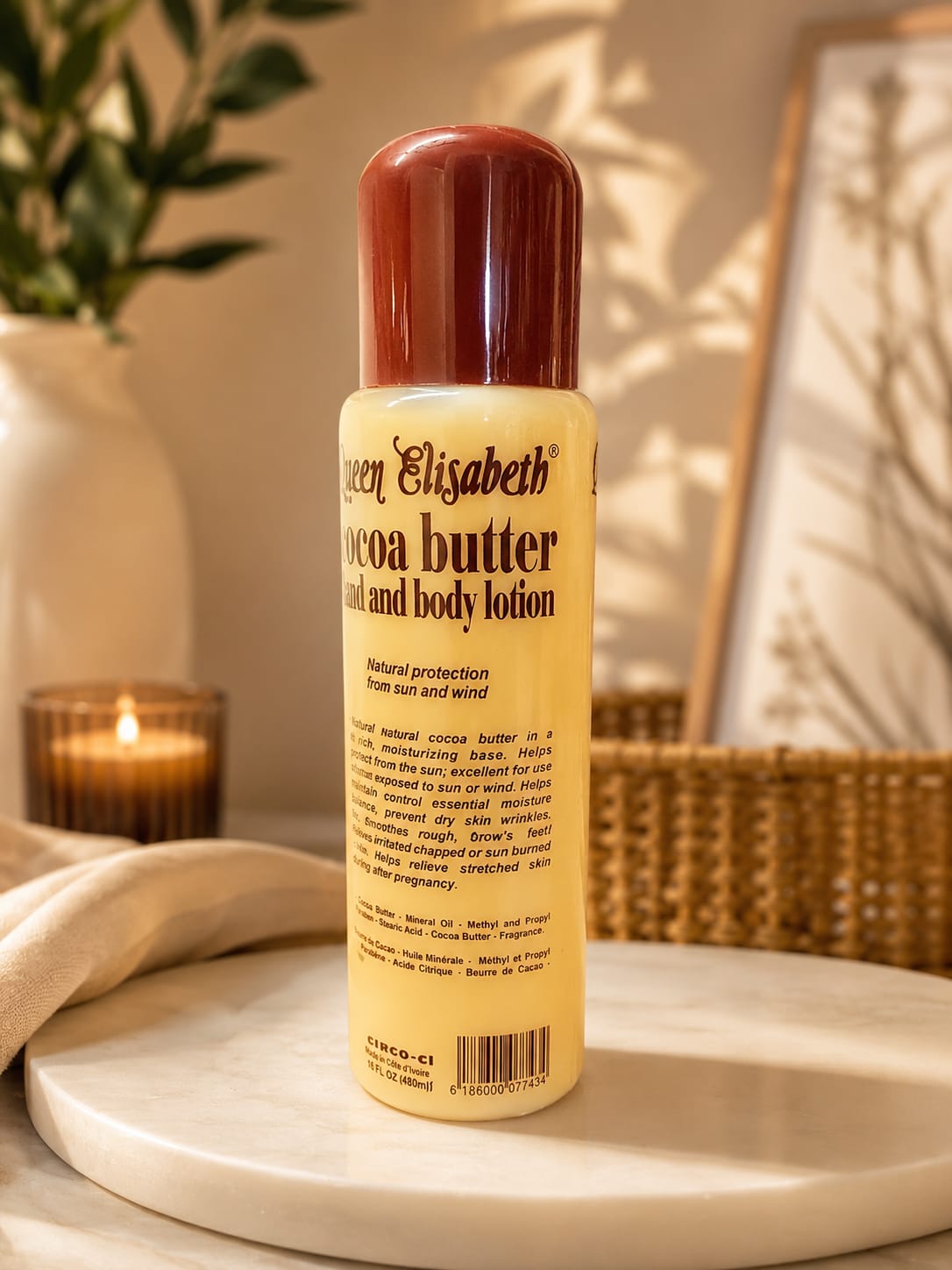 Queen Elisabeth Cocoa Butter Hand & Body Lotion – 400ml