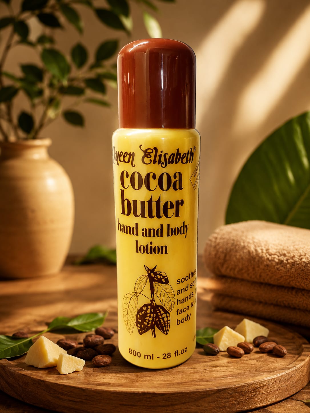 Queen Elisabeth Cocoa Butter Hand & Body Lotion – 400ml