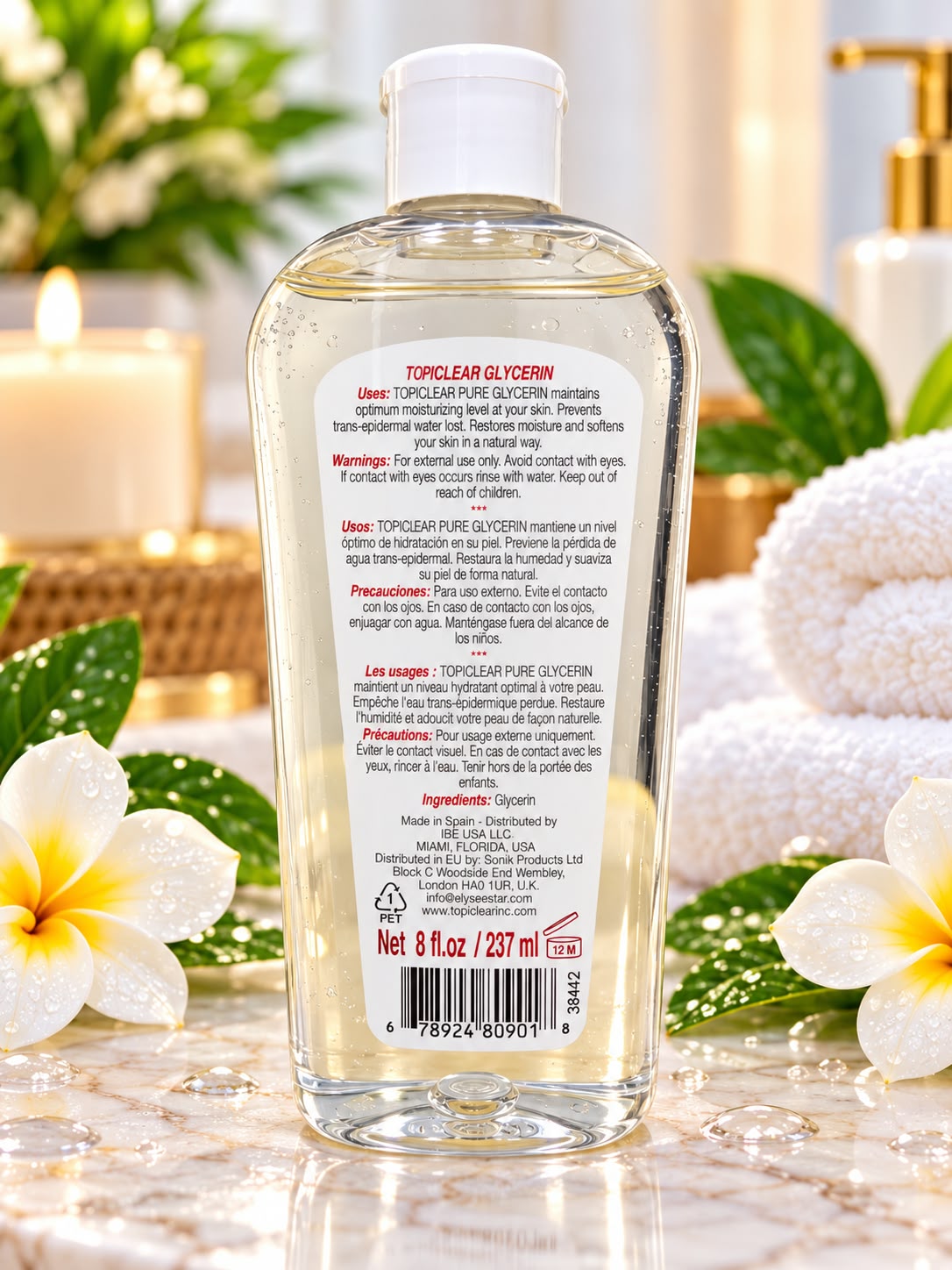 Topiclear Pure Glycerin B.P. 8 oz