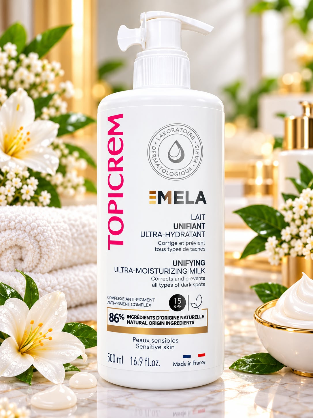 Topicrem Mela Ultra-Moisturizing Body Milk 500 ml