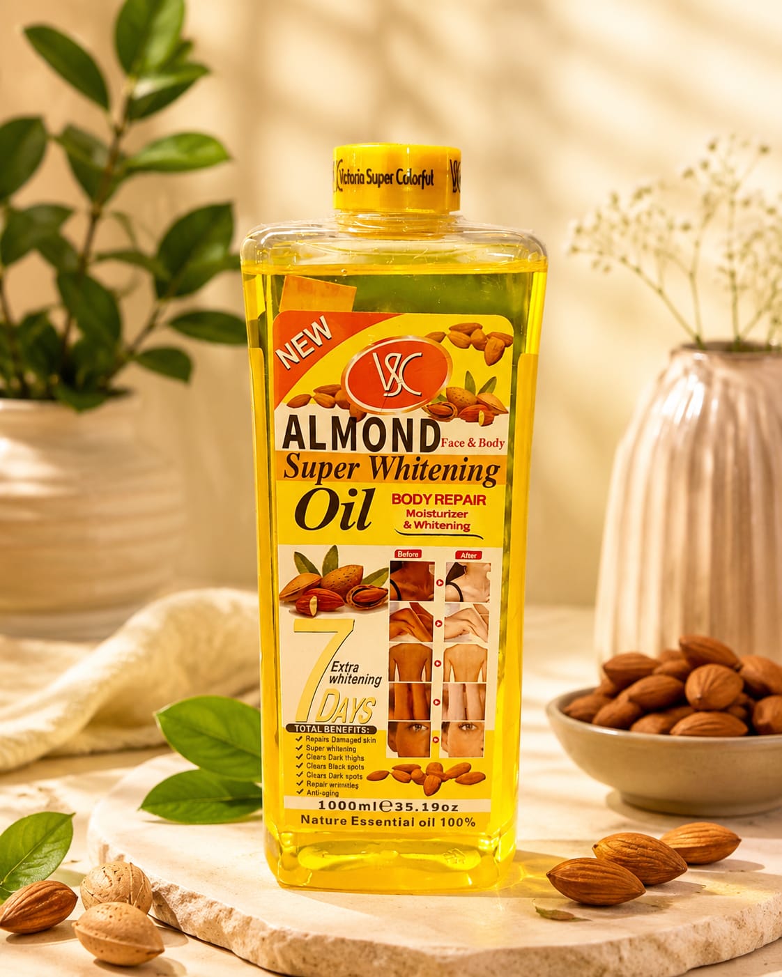 VSC Almond Face & Body Oil 1000ml / 35.19 Oz