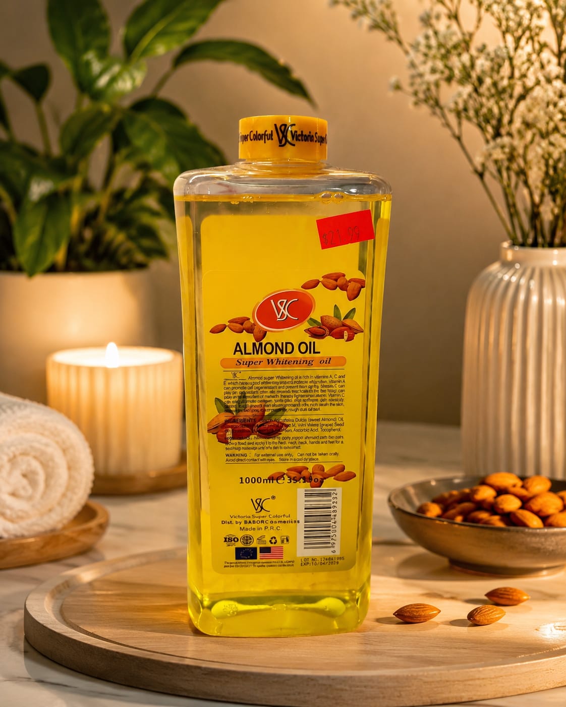 VSC Almond Face & Body Oil 1000ml / 35.19 Oz
