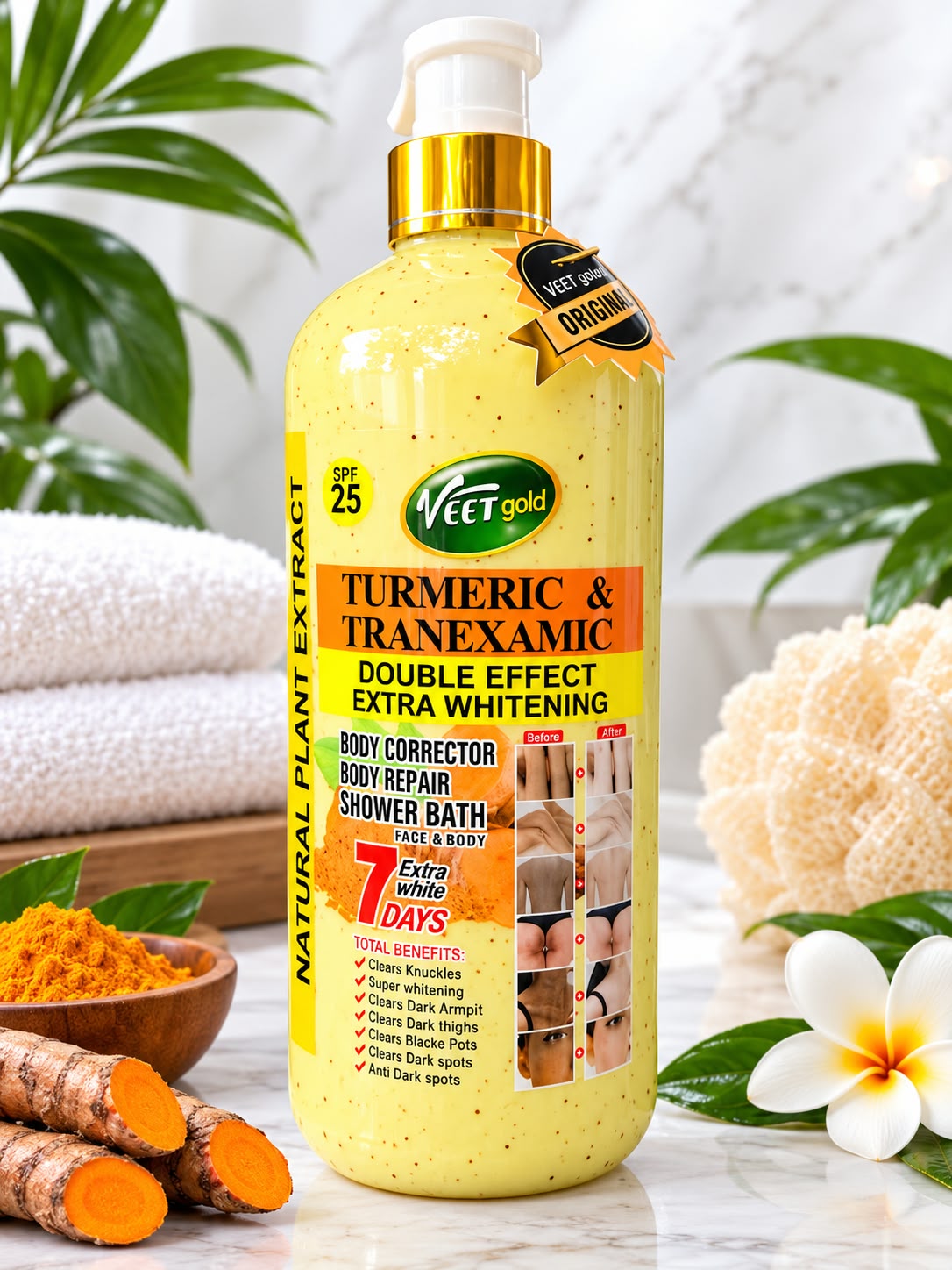 Veetgold Turmeric & Tranexamic Shower Gel with Natural Ingredients