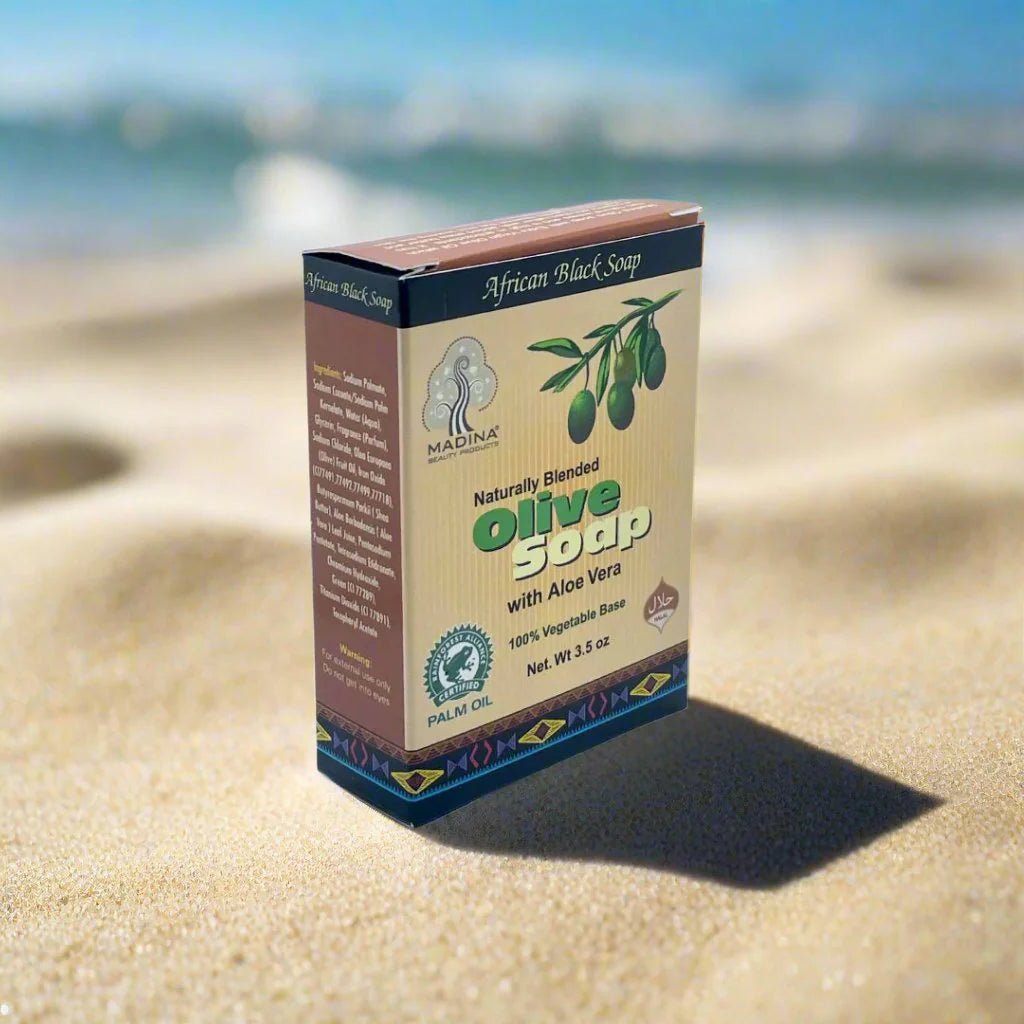 African Black Soap Naturally Blended Olive Soap with Aloe Vera 3.5oz - Pretty Cosmetics LLC