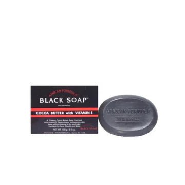 African Formula Black Soap Cocoa Butter With Vitamin E 3.5 oz / 100g - Pretty Cosmetics LLC