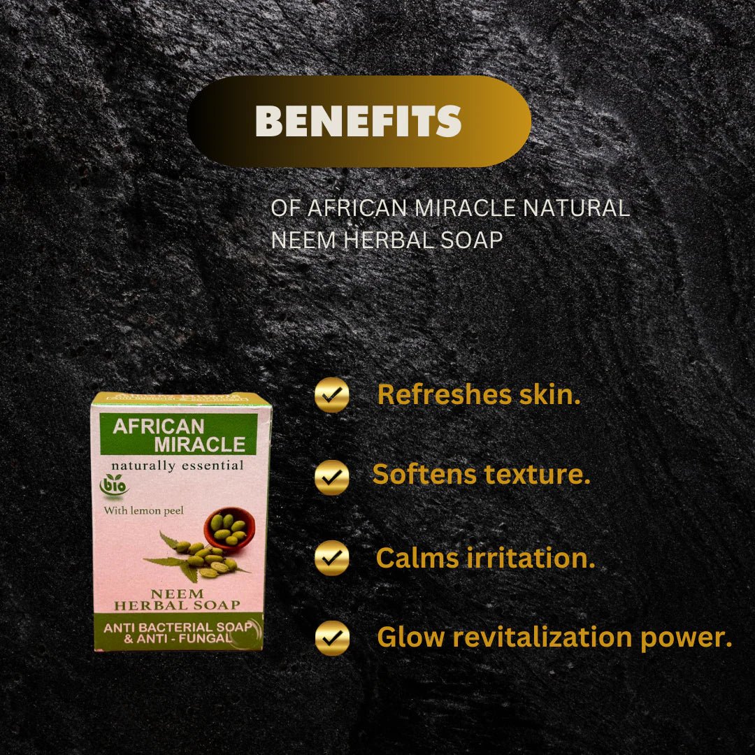African Miracle Natural Neem Herbal Soap 200g - Pretty Cosmetics LLC