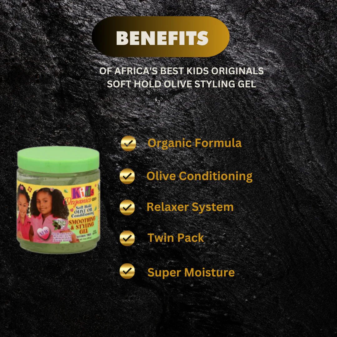 Africa's Best Kids Originals Soft Hold Olive Oil Styling Gel 15oz - Pretty Cosmetics LLC