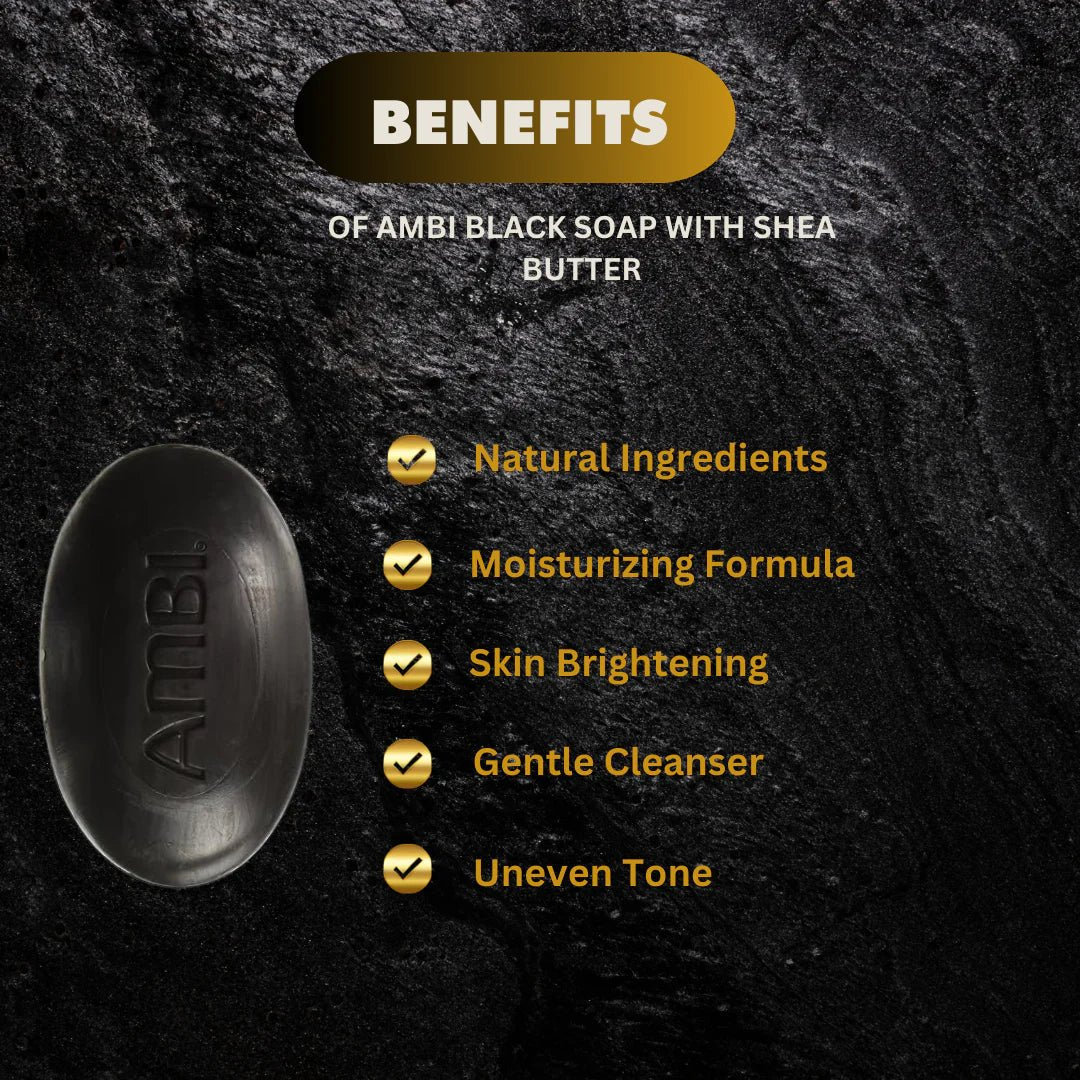 Ambi Black Soap with Shea Butter 3.5 oz - Pretty Cosmetics LLC
