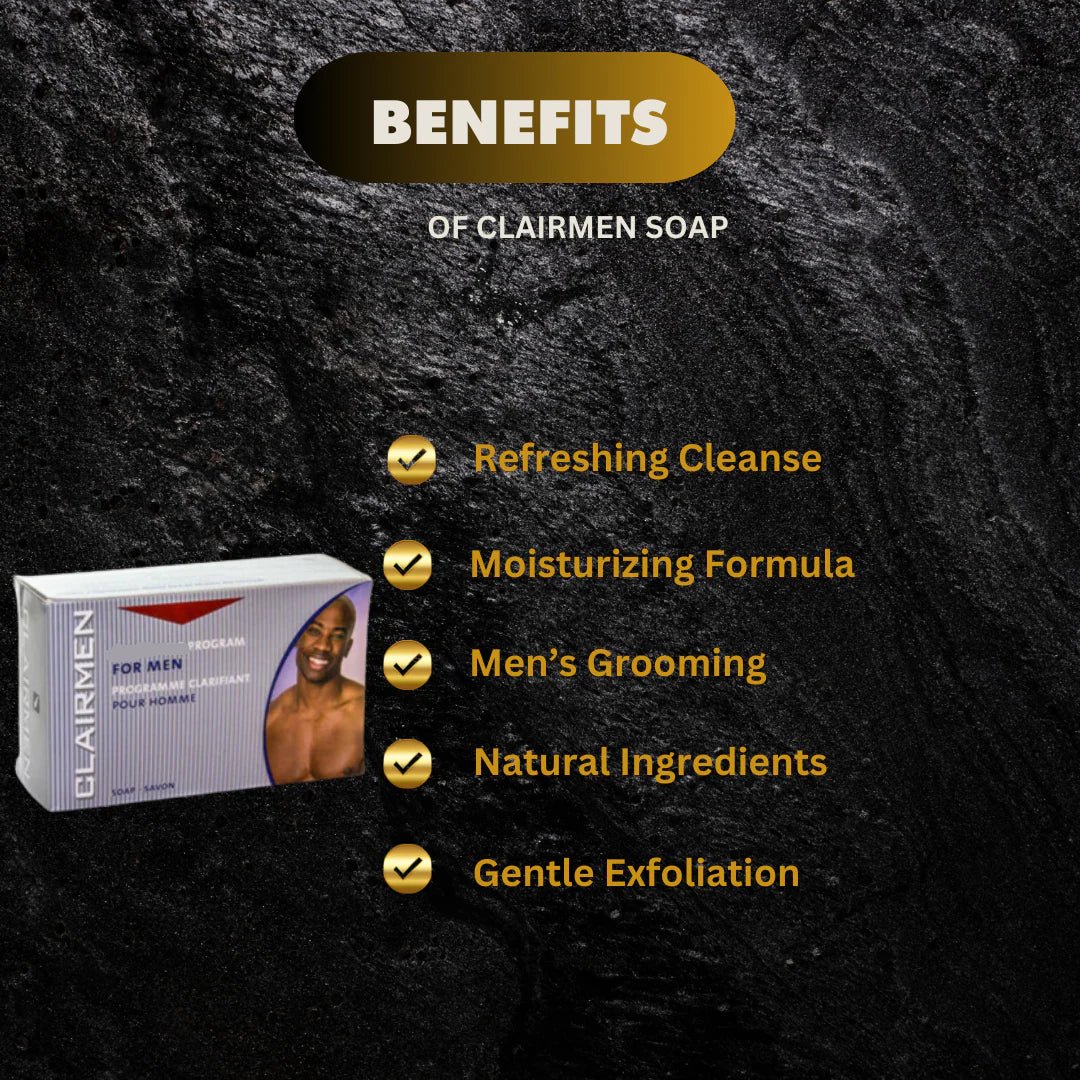 Clairmen Soap 7 oz – Refreshing Cleansing Bar for Men - Pretty Cosmetics LLC