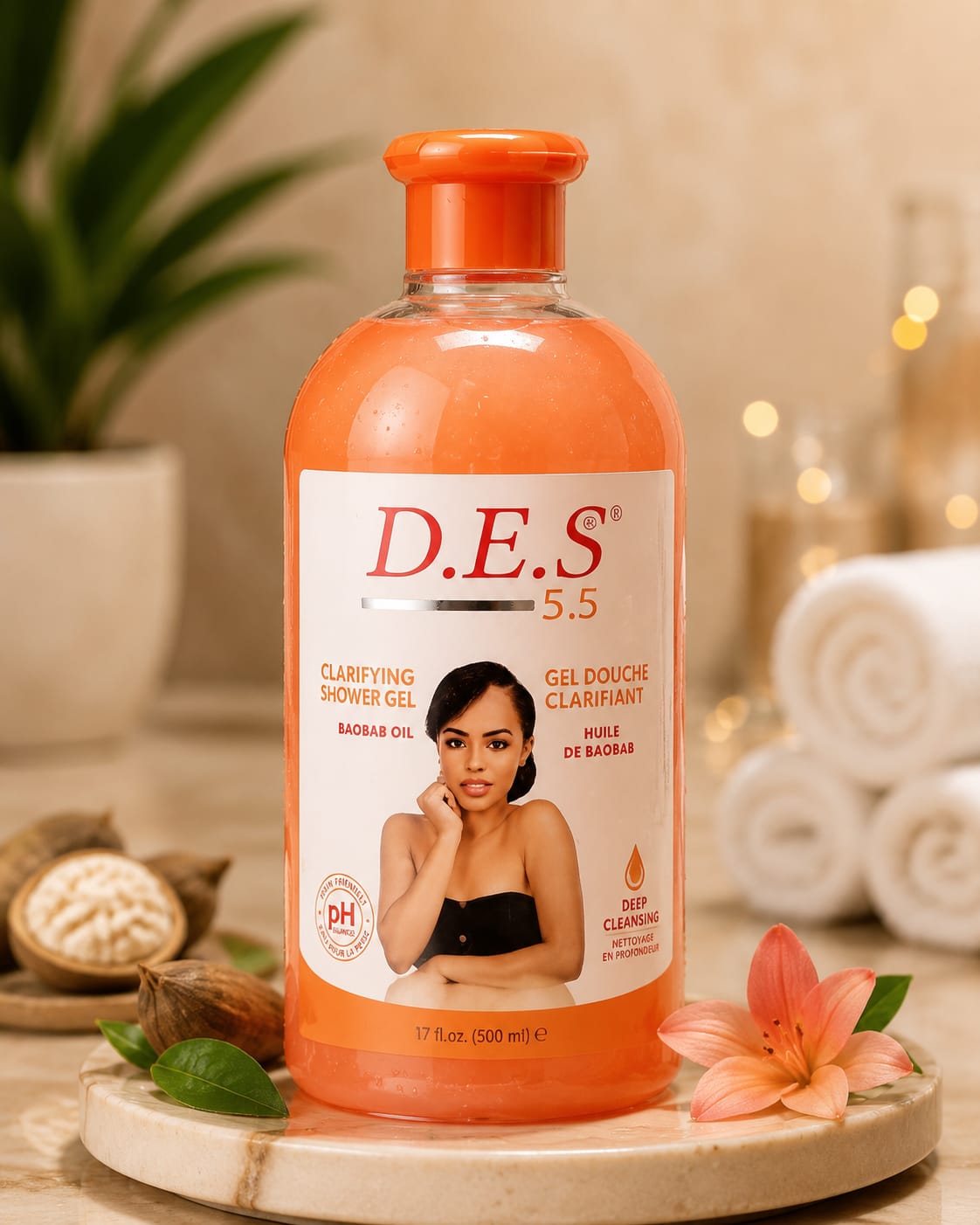 D.E.S Baobab Oil Deep Cleansing Shower Gel – 500ml
